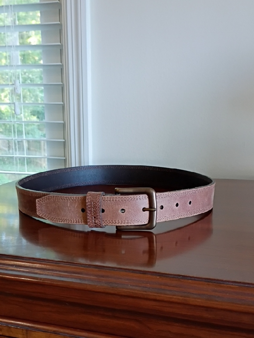 Lucky Brand Classic Men's Leather Belt in Brown, L